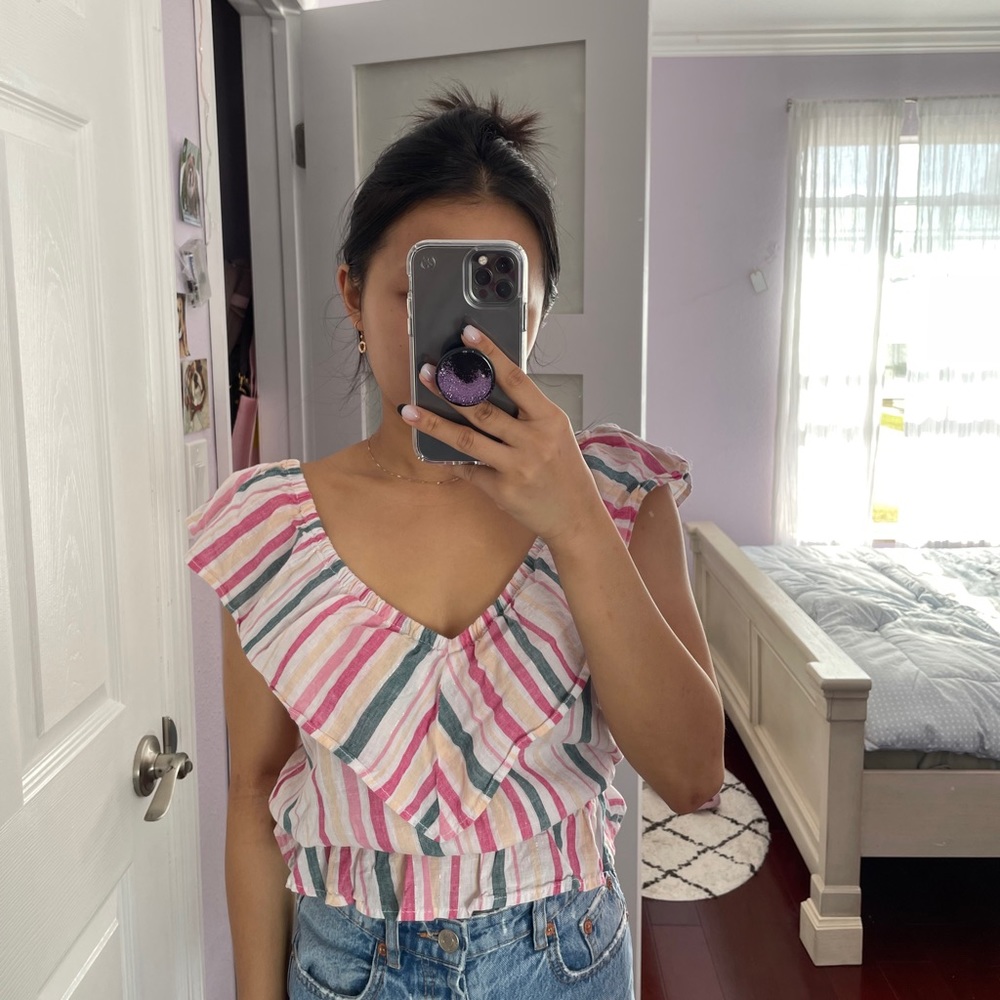 Express striped tank blouse